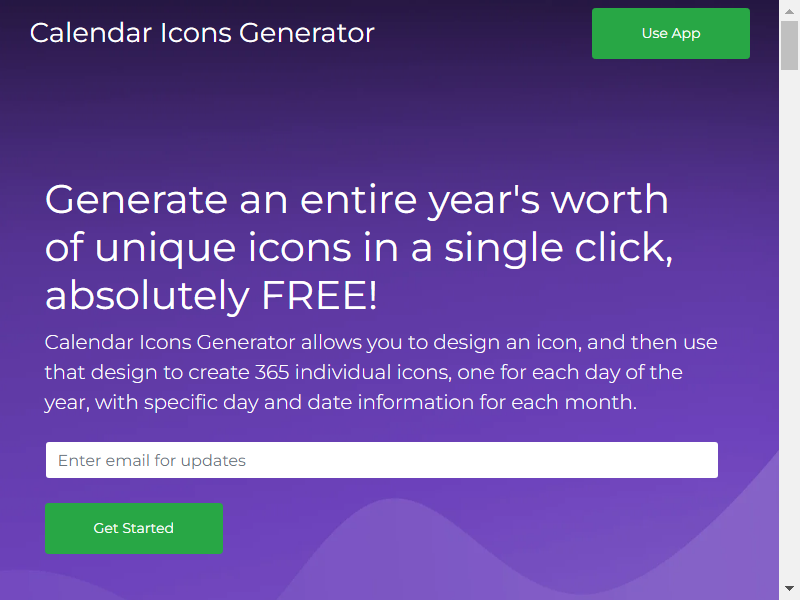 Calendar Icons Generator